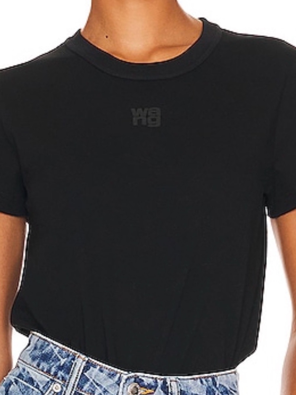 Alexander Wang Black Logo Crew Tee